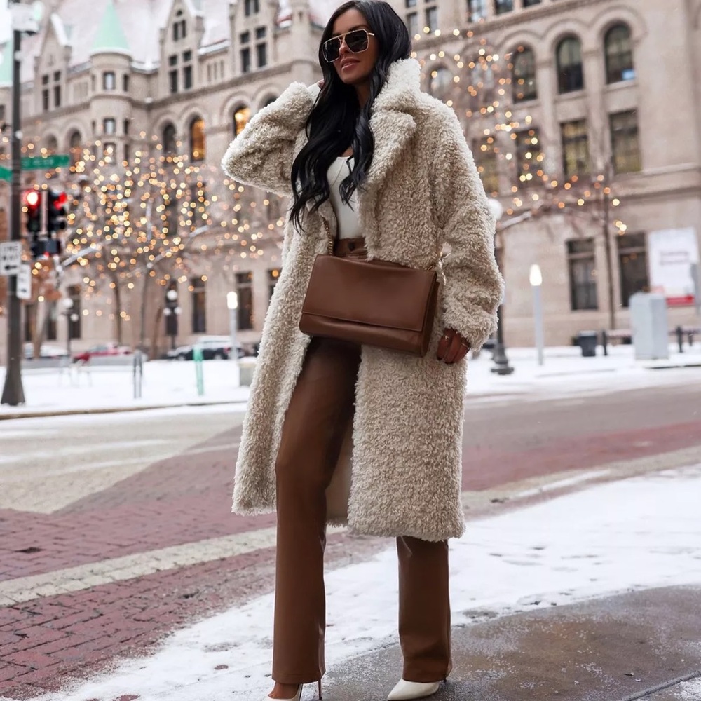 NWT Abercrombie & Fitch Long Teddy Coat